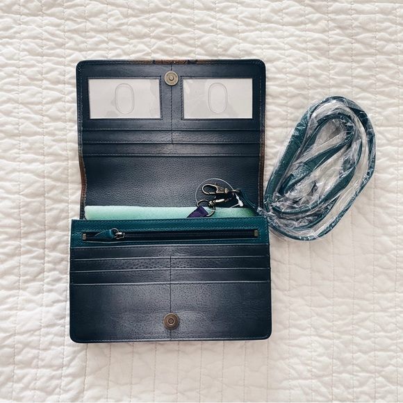 Hand Painted Leather Butterfly Clutch - Picture 3 of 4